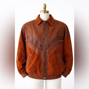 Avanti Rust Leather Bomber Jacket